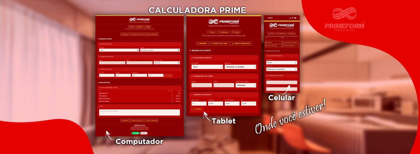Forro de PVC PRIMEFORM
